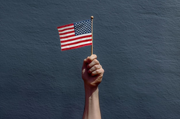 dag van de arbeid hand met usa vlag