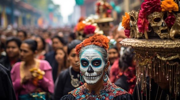 Dag van de Doden in de straten van Generative AI in Mexico-Stad