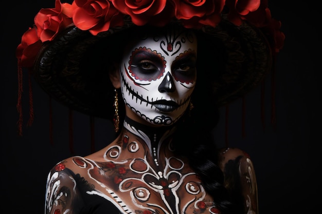 Foto dag van de doden la catrina illustratie foto's