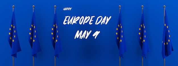 Dag van Europa Jaarlijkse feestdag in mei Dag van Europa op 9 mei Markeer Europa en tekst