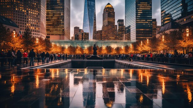 Dag van herdenking van de slachtoffers van de terroristische aanslag op 11 september. Dag van rouw