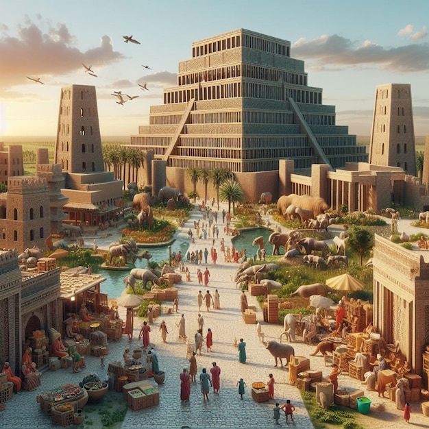 Dagelijks leven in Mesopotamië levendige glimp door historische artefacten generatieve AI