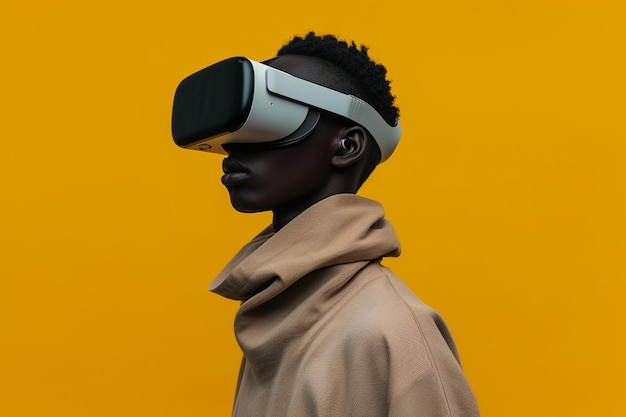 Foto dagelijkse levensstijl met een vr-headset