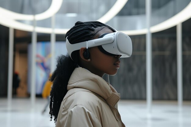 Foto dagelijkse levensstijl met een vr-headset