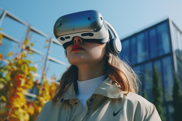 Foto dagelijkse levensstijl met een vr-headset