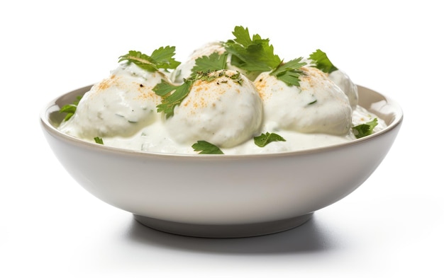 Dahi Bhalle op witte achtergrond