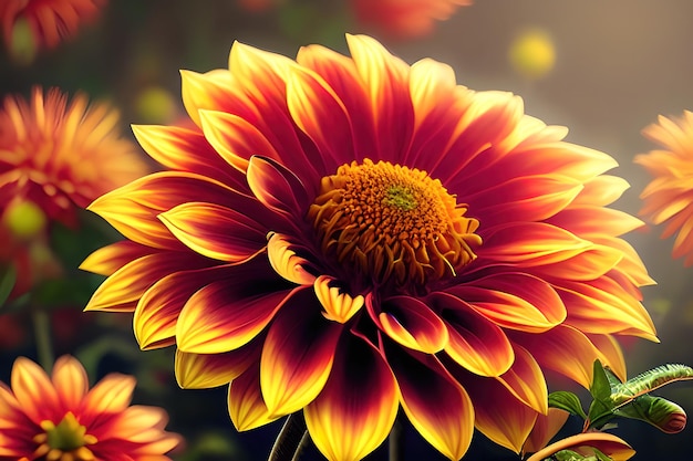 Dahlia Autumn flower background