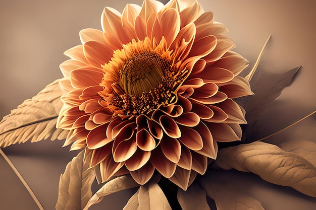 Dahlia Autumn flower background