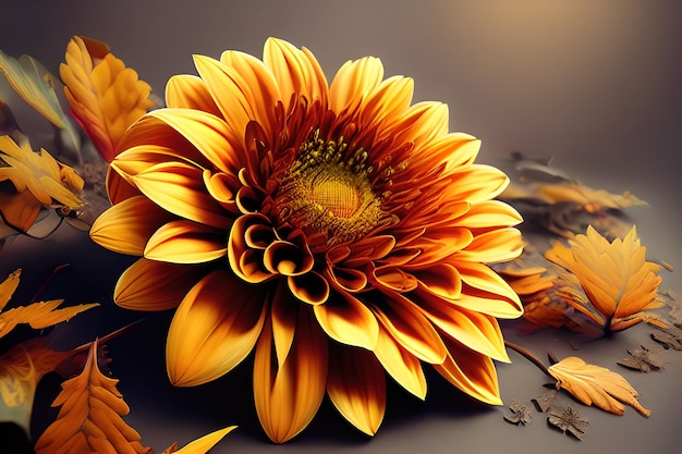 Dahlia Autumn flower background