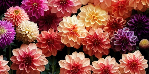 Dahlia bloem banket mooie spectaculaire bloemstuk achtergrond