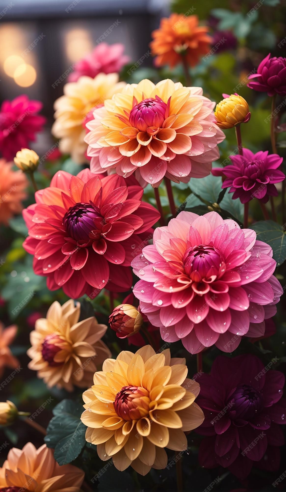 Premium AI Image Dahlia Delights Unveiling the Colorful World of