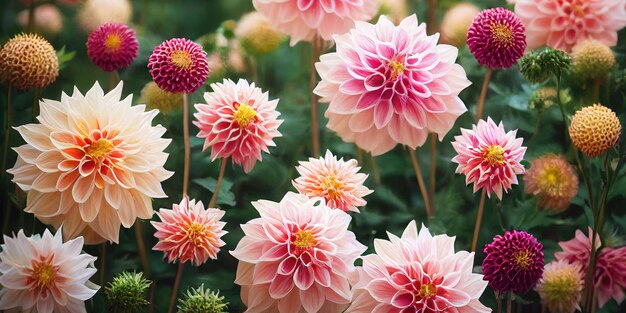 Dahlia flower banquet beautiful spectacular flower arrangement background