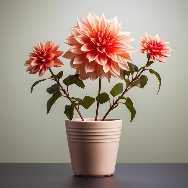 Foto dahlia in vaso bellissimi fiori primaverili