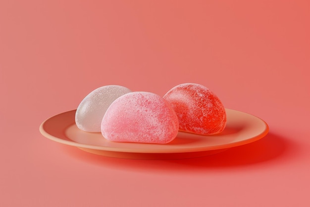 Daifuku mochi op de achtergrond