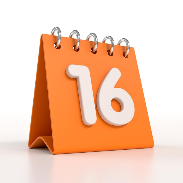 Daily Calendar Plan Icon with Number 3d Rendering