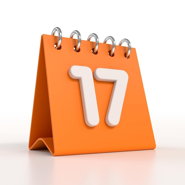 Daily Calendar Plan Icon with Number 3d Rendering