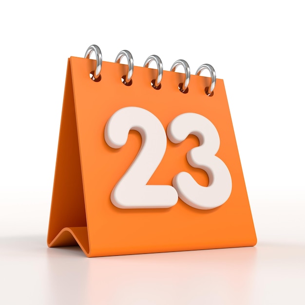 Daily Calendar Plan Icon with Number 3d Rendering