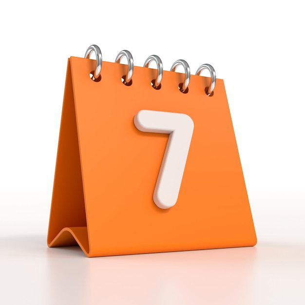 Daily Calendar Plan Icon with Number 3d Rendering