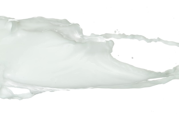 Photo daily milk white lotion droplet fly splashing milk cream pour float to mid air moisturizer lotion explosion spill white background isolated high speed shutter freeze