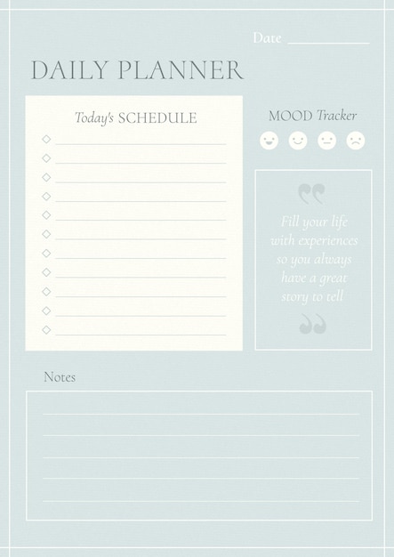 daily planner template design