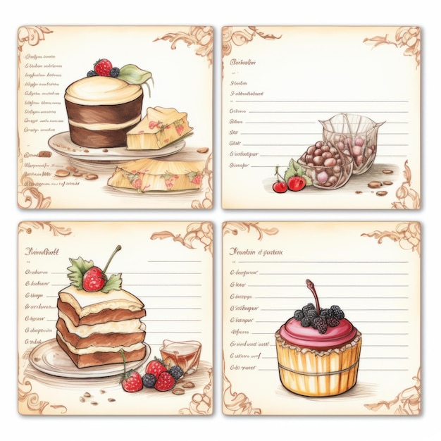 Dainty Delights Patisserie Recipe Cards for Delectable Treats Beyond Cakes