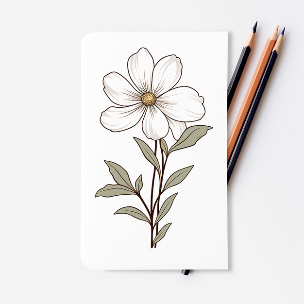 Photo dainty flower sticker