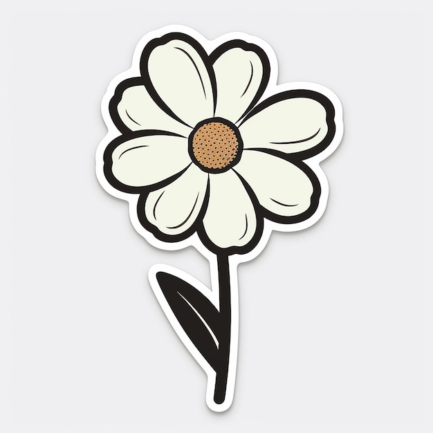 Photo dainty flower sticker
