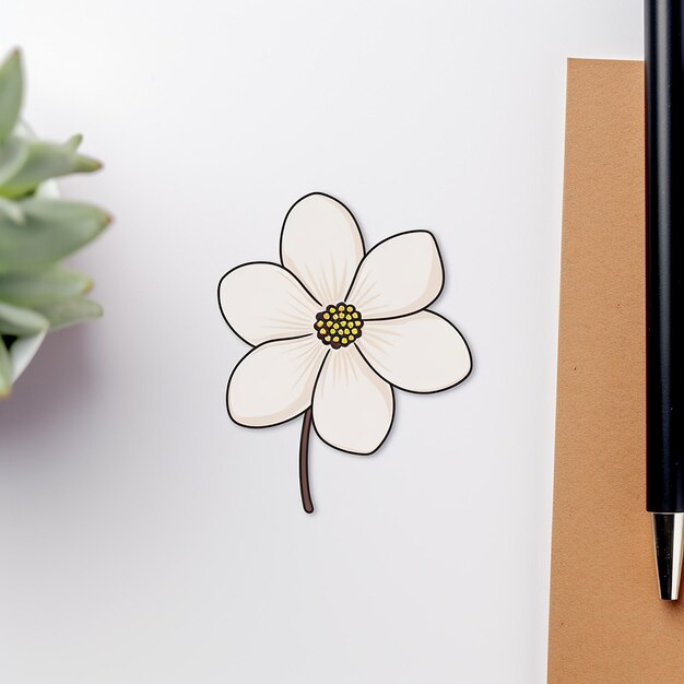 Photo dainty flower sticker