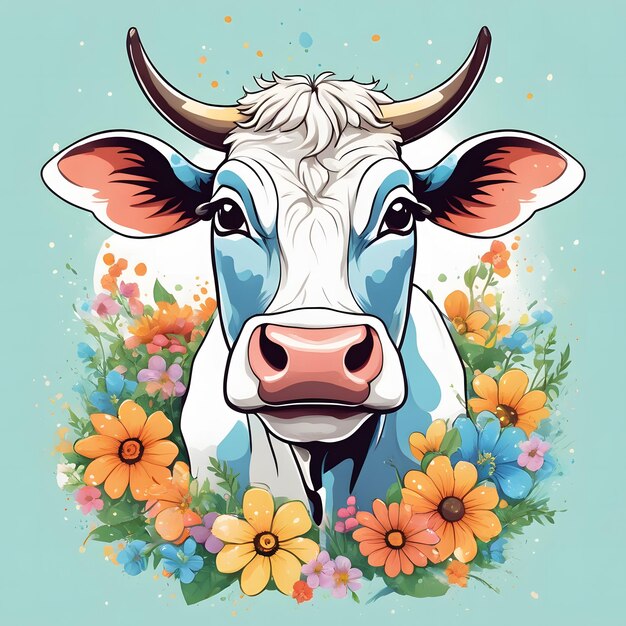 Dairy cows and flower