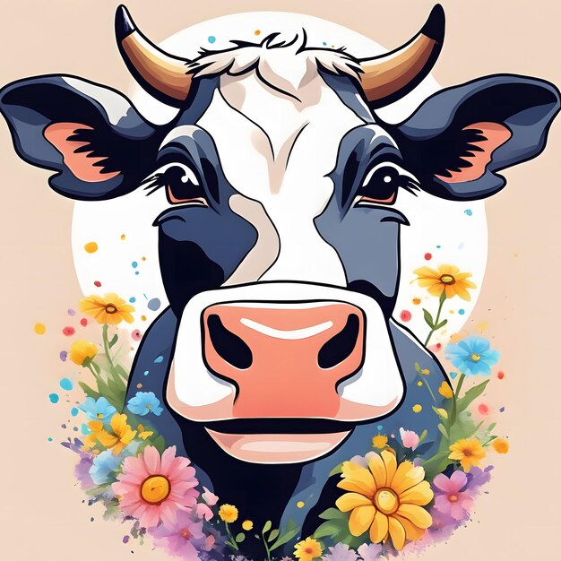 Dairy Cows and Flower