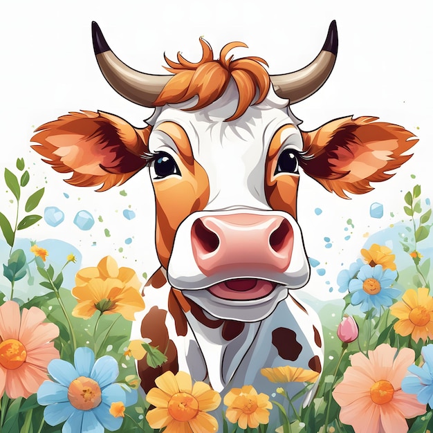 Dairy Cows and Flower