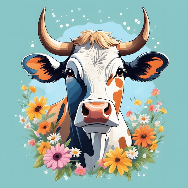 Dairy Cows and Flower