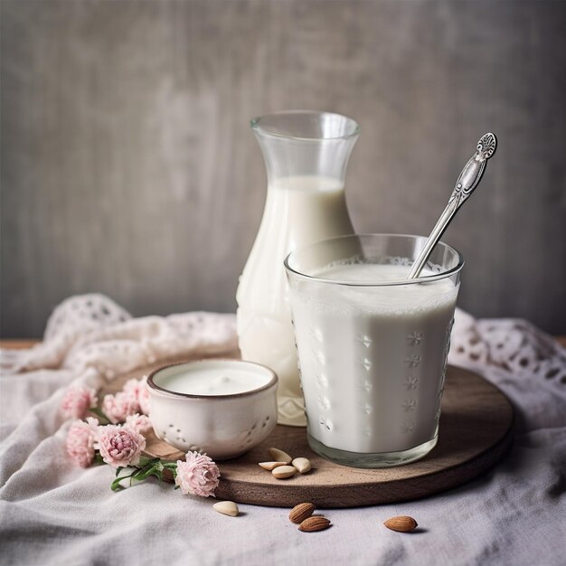 Photo dairy delights a wholesome collection of creamy treasures and yogurt varieties