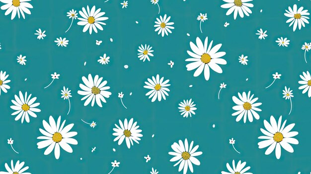 Photo daisies on a blue background