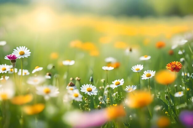 Daisies in a field of daisies