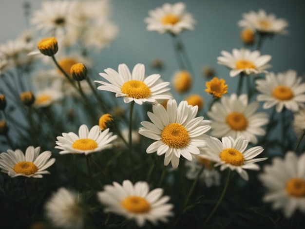 Daisies in garden