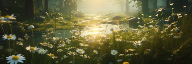 Daisies in het veld