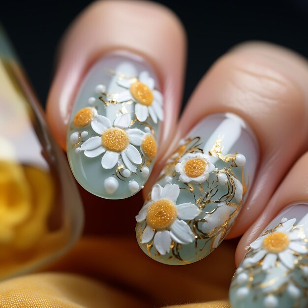 Daisy Nail Art Is Our Manicure Of Choice For Summer | Grazia