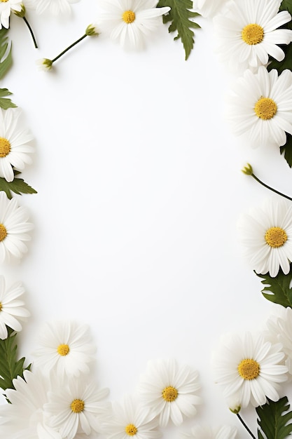 daisies on a white background