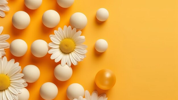 Daisy bloemen bovenaanzicht