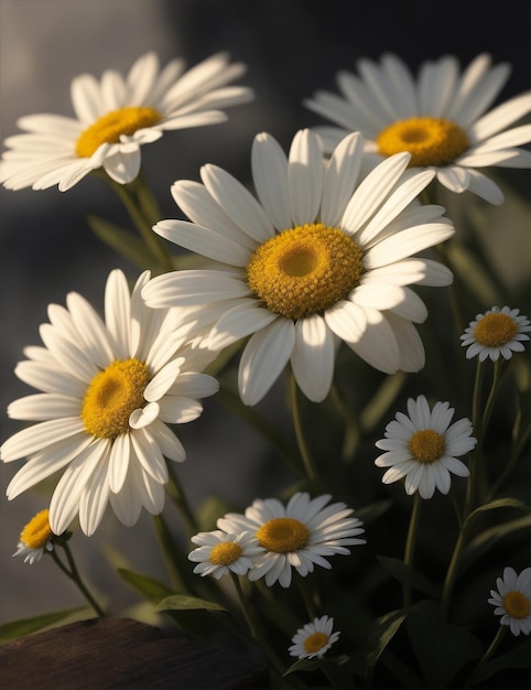 Daisy bloemen gegenereerd met behulp van AI