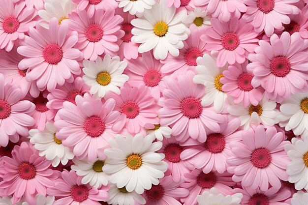 Daisy bloemen gerangschikt in de vorm van een hart als symbool van liefde en genegenheid