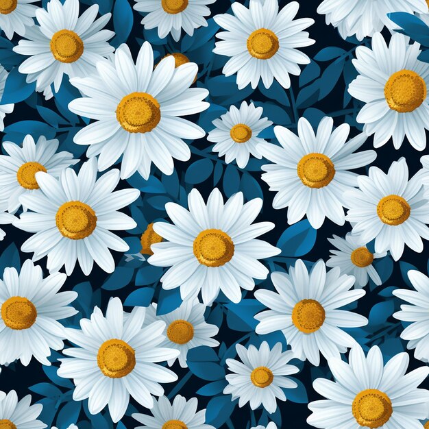 Photo daisy cascade floral pattern magic