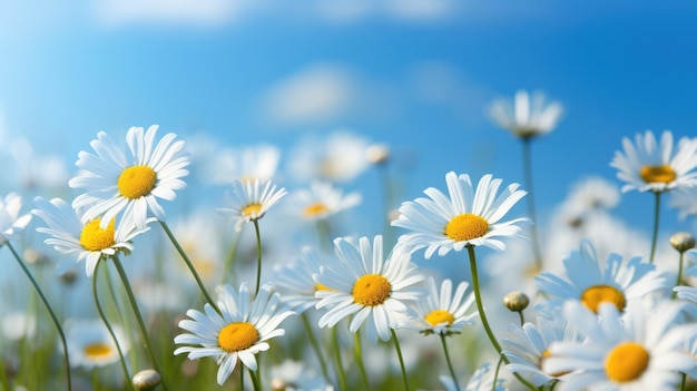 Daisy field landscape for wallpapers