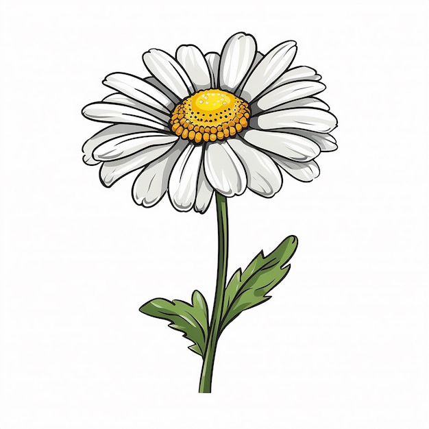 daisy flower clipart white background