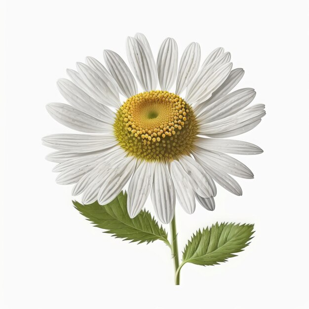 Daisy flower illustration isolated white