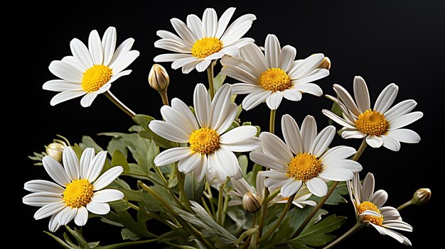 Daisy flower isolated with hand made clipping path