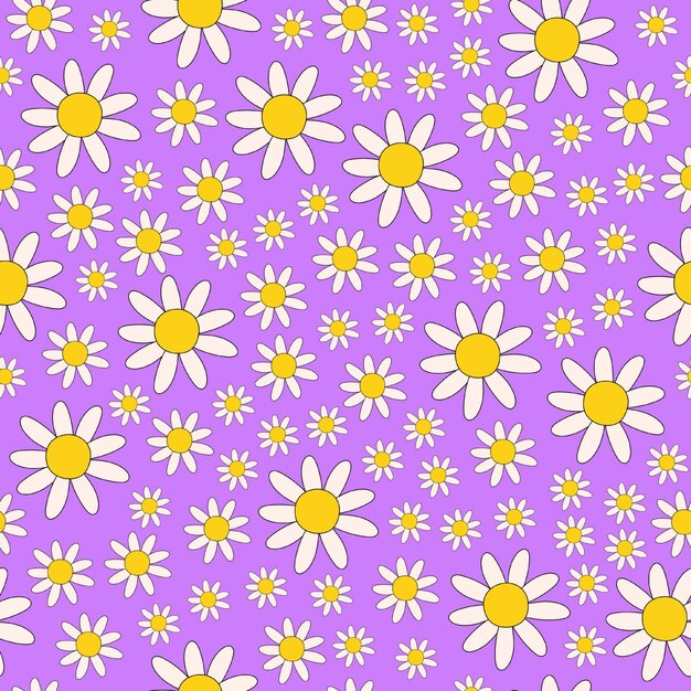 Daisy Flower Seamless Pattern