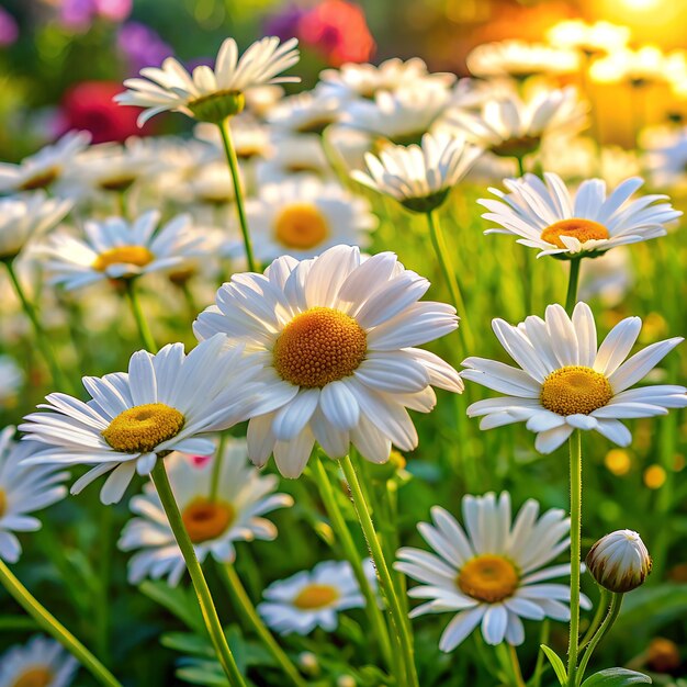 Daisy flowers in the garden