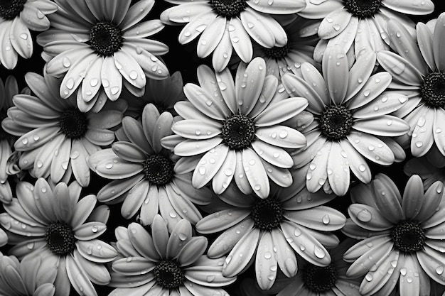 Photo daisy flowers photographed with a wide aperture to create a shallow depth of field